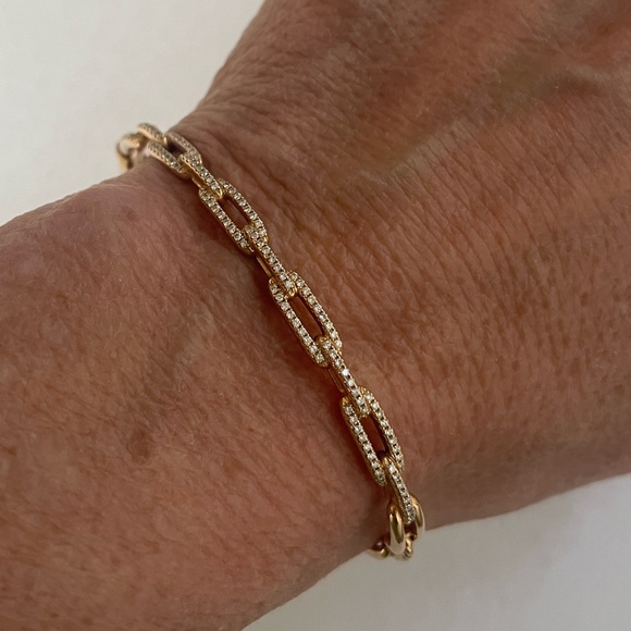 David Yurman Jewelry - David Yurman 18k 4mm Rose Gold & Diamond Stax Collection bracelet